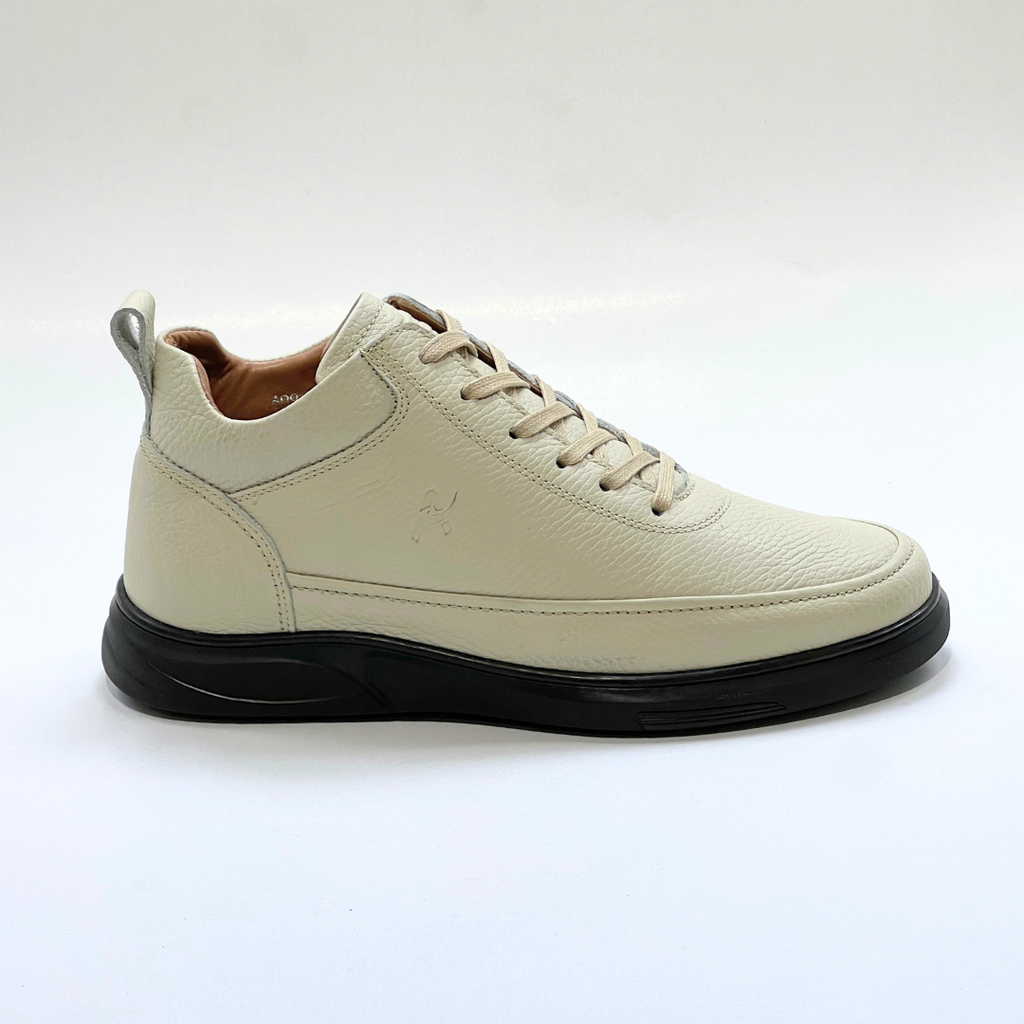 Demi - Bottine 100% Cuir biege REF AZ609